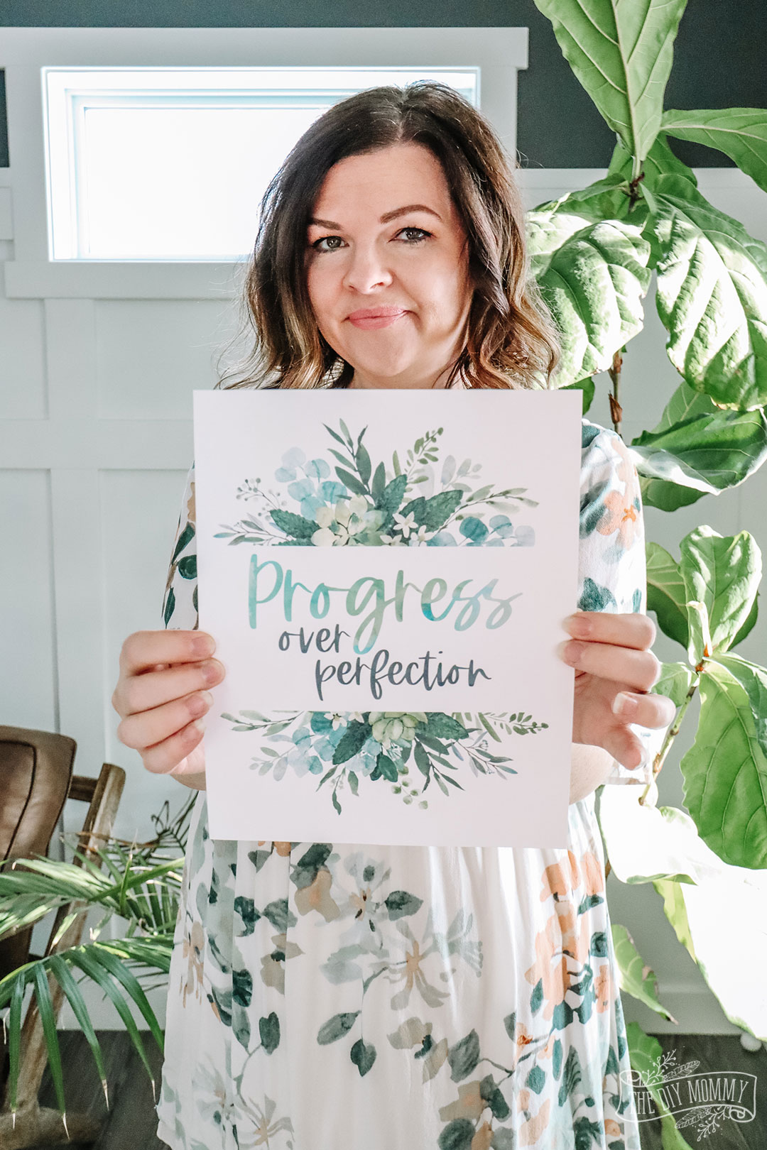 Progress Over Perfection – Free Printable Art & Mobile Background