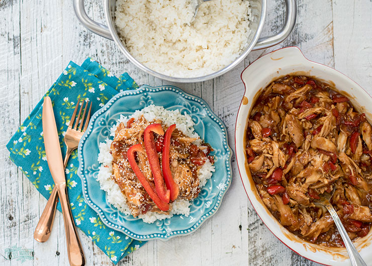 Slow Cooker Honey Garlic Chicken with Peppers